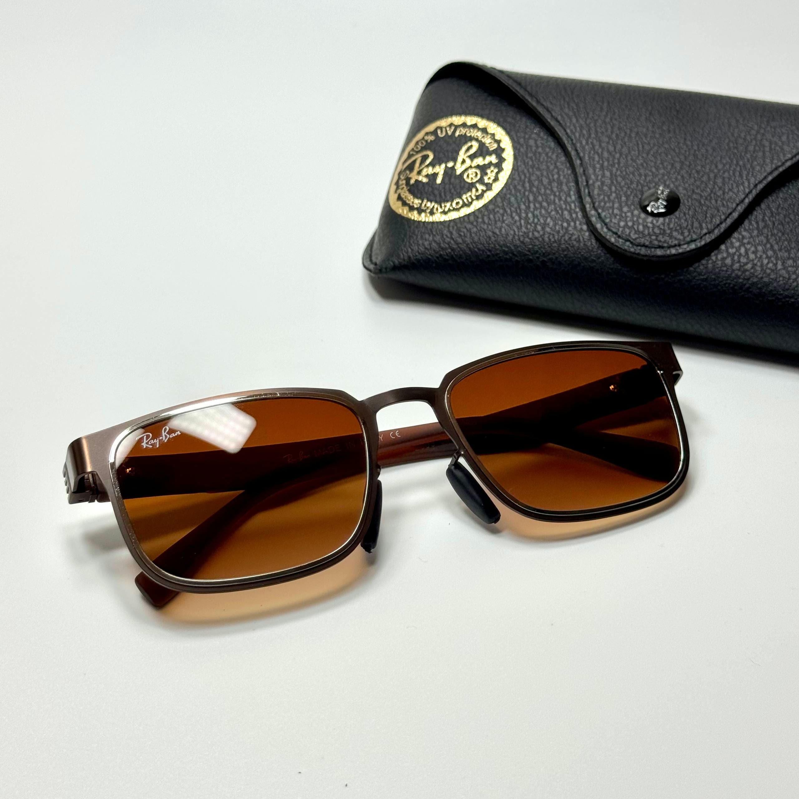 Ray-Ban Rectangle RB3738 Brown Amber women's sunglasses Lebanon - ChronoVault - view 3