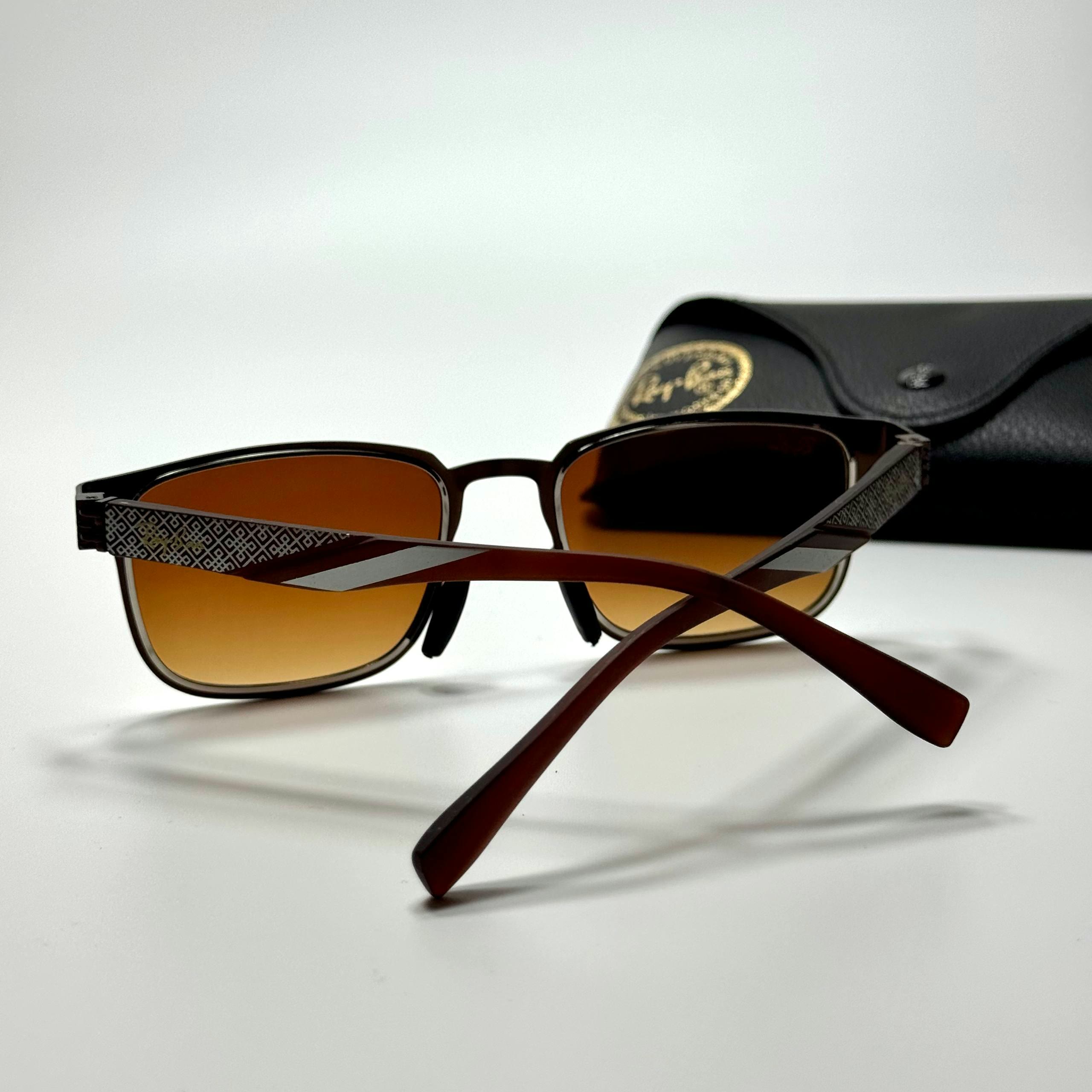 Ray-Ban Rectangle RB3738 Brown Amber women's sunglasses Lebanon - ChronoVault - view 4