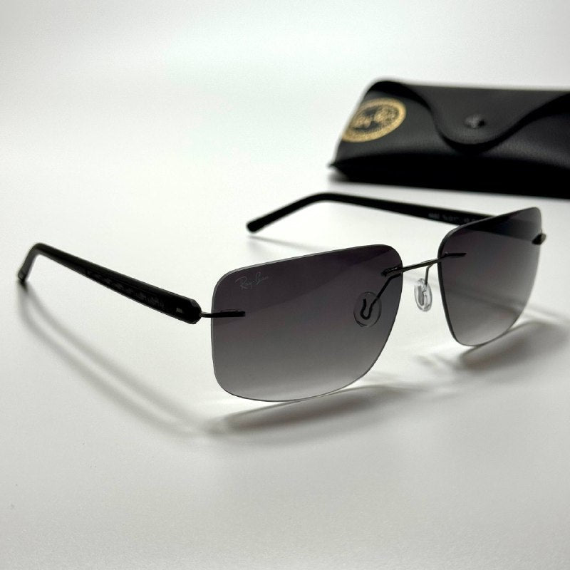 Ray-Ban Rimless Lightweight RB3708 Black Grey women's sunglasses Lebanon - ChronoVault - view 5