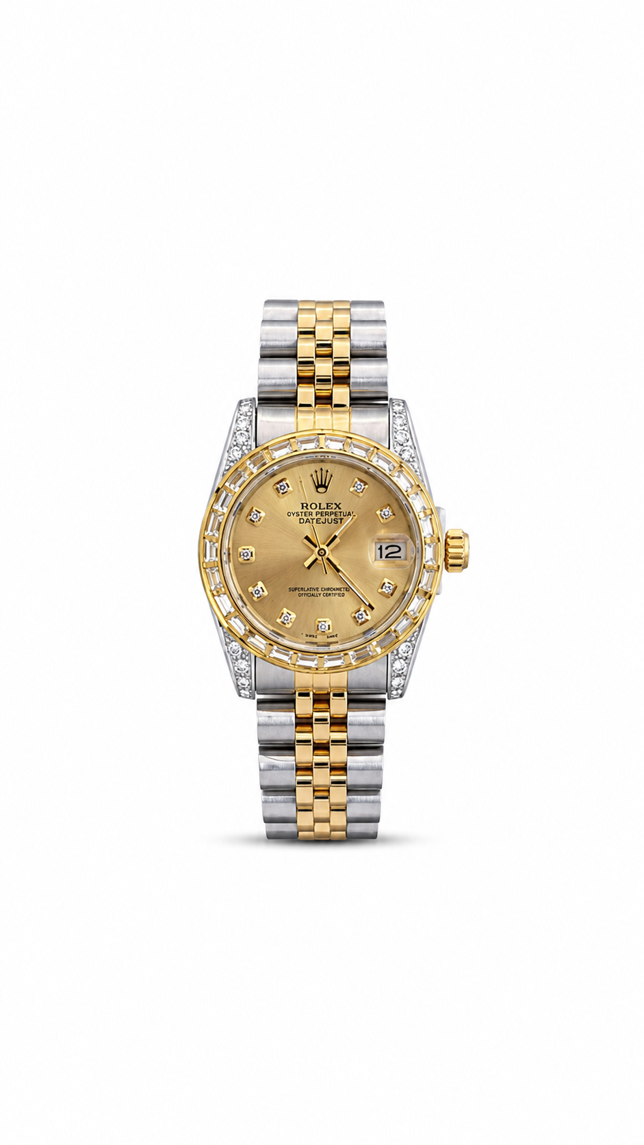 Rolex Datejust 34mm women's watch Lebanon - two-tone steel and gold jubilee bracelet, champagne diamond dial, diamond bezel and lugs