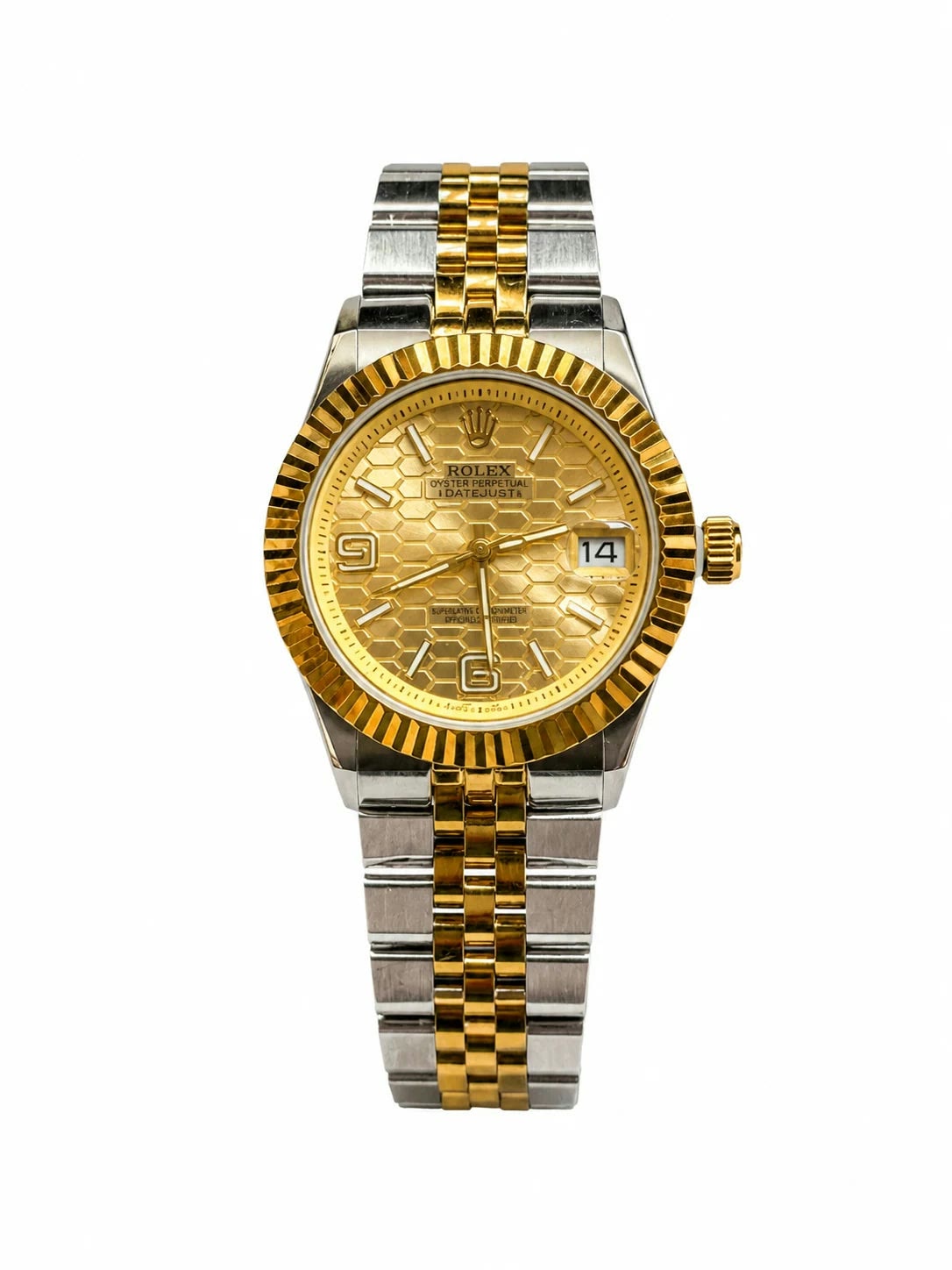 Rolex Oyster Perpetual Land-Dweller 36mm Two-Tone Gold Dial Women Watch Front View Lebanon - ChronoVault