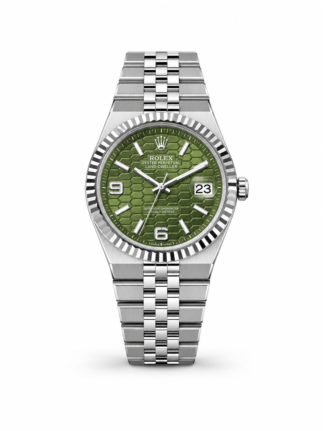 Rolex Land-Dweller 40mm Steel Olive Green Honeycomb Dial Men's Watch Lebanon