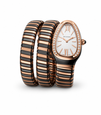 Bvlgari Serpenti Tubogas Rose Gold Two-Tone White Diamond Women's Watch Lebanon