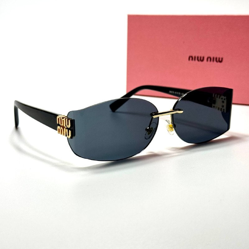 Miu Miu Rimless Rectangular SMU 04ZS – Black Logo women's sunglasses Lebanon - ChronoVault - view 5