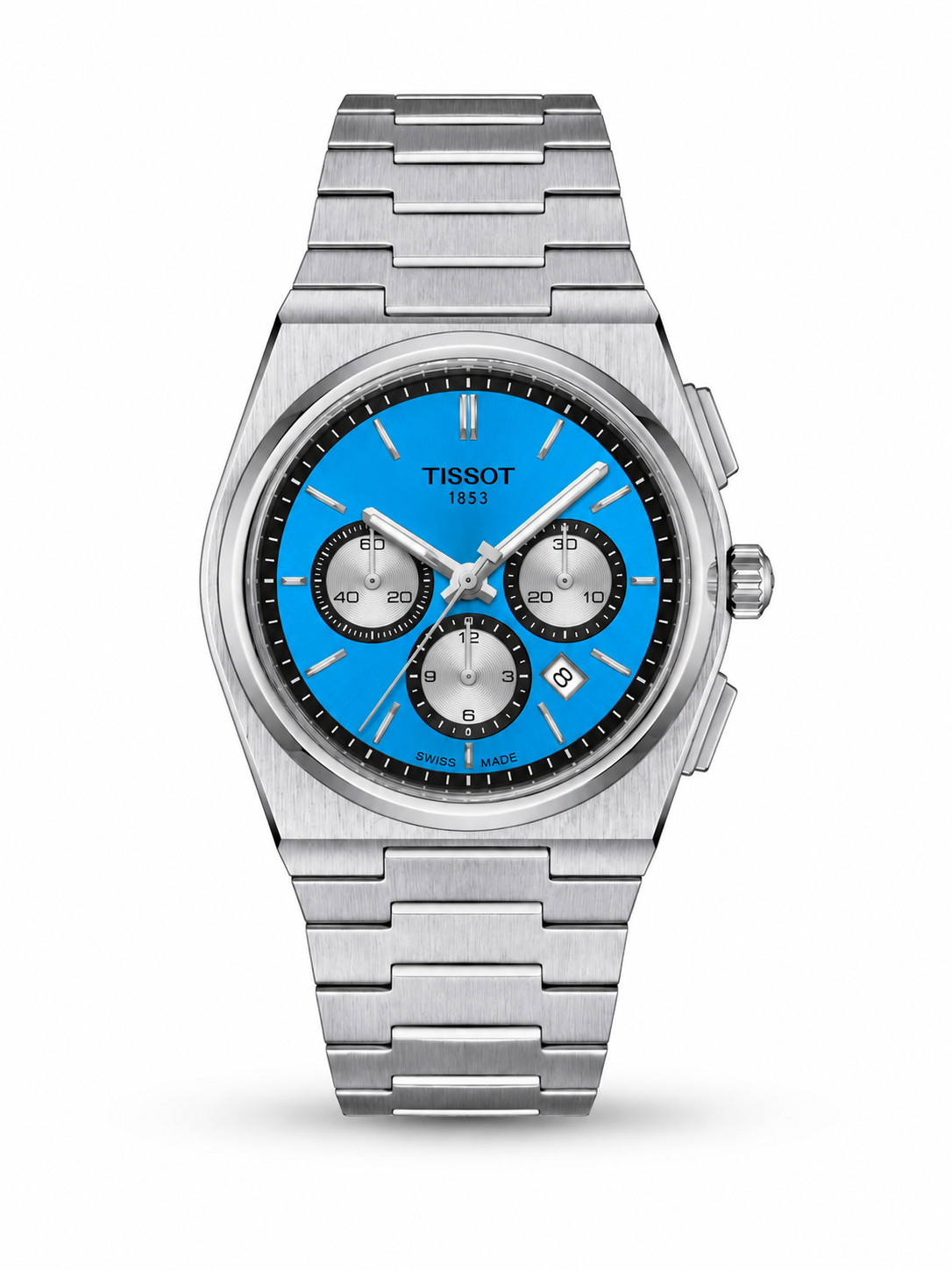 Tissot PRX Chronograph Blue Dial Men Watch Front View Lebanon - ChronoVault