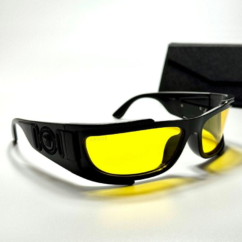 Versace Wraparound VE9274 Black Yellow women's sunglasses Lebanon - ChronoVault - view 3