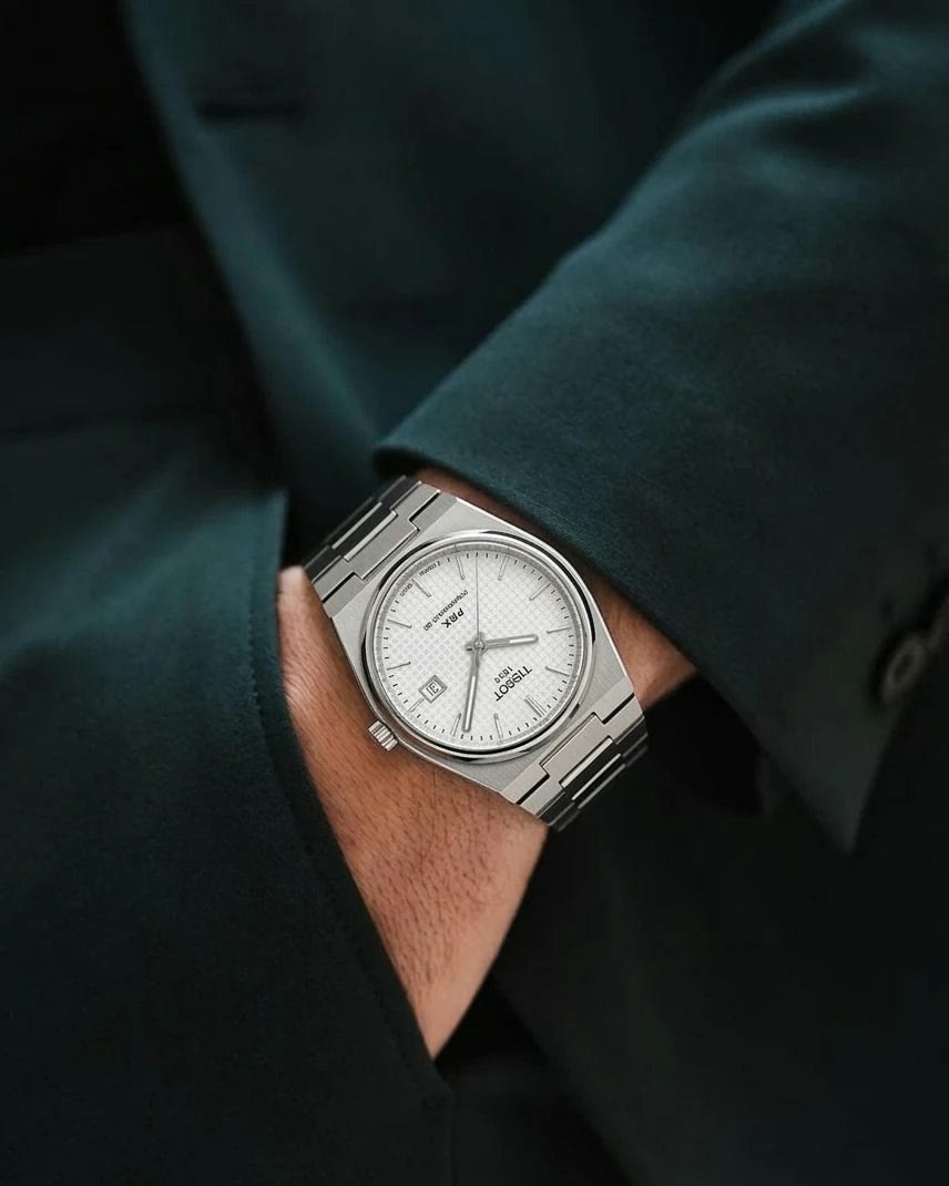 Tissot PRX Powermatic 80 Silver White on wrist Lebanon