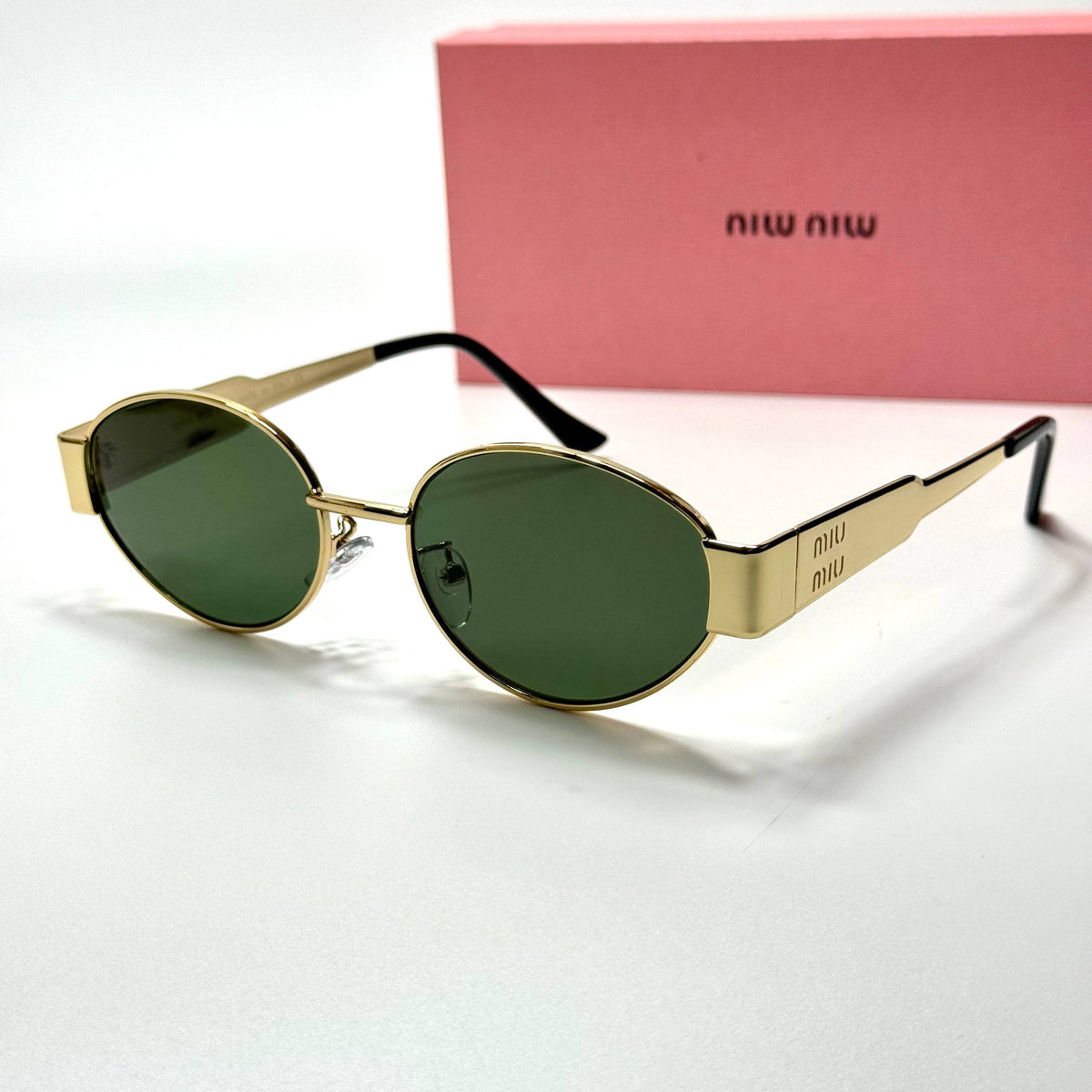 Miu Miu Oval SMU51Y – Gold Green women's sunglasses Lebanon - ChronoVault