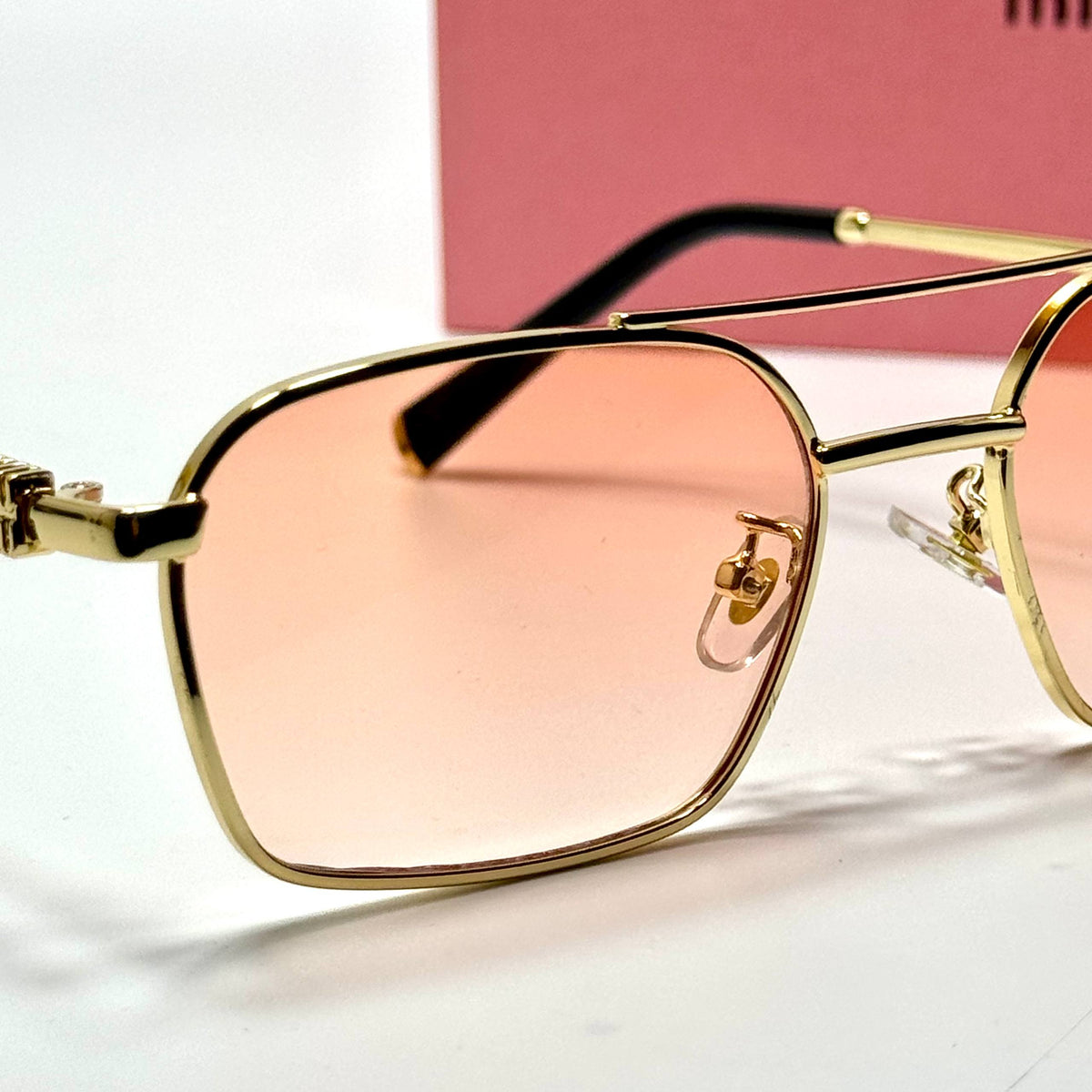Miu Miu Rectangular SMU 54Y – Gold Pink Gradient women's sunglasses Lebanon - ChronoVault - view 2