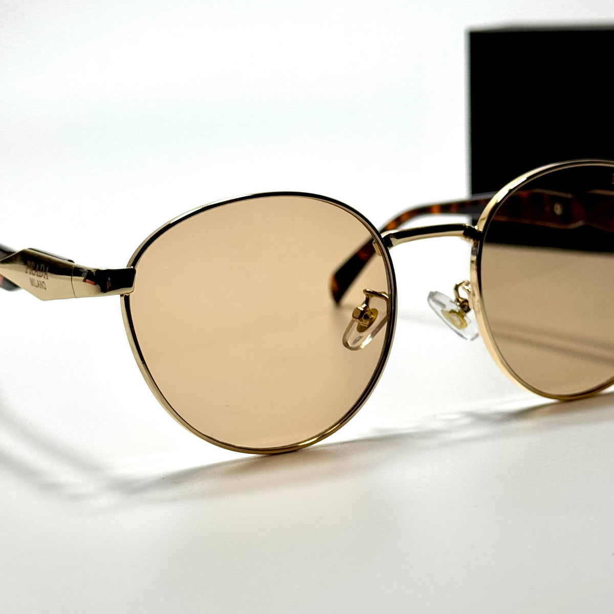 Prada Milano Round – Black Brown women's sunglasses Lebanon - ChronoVault - view 2