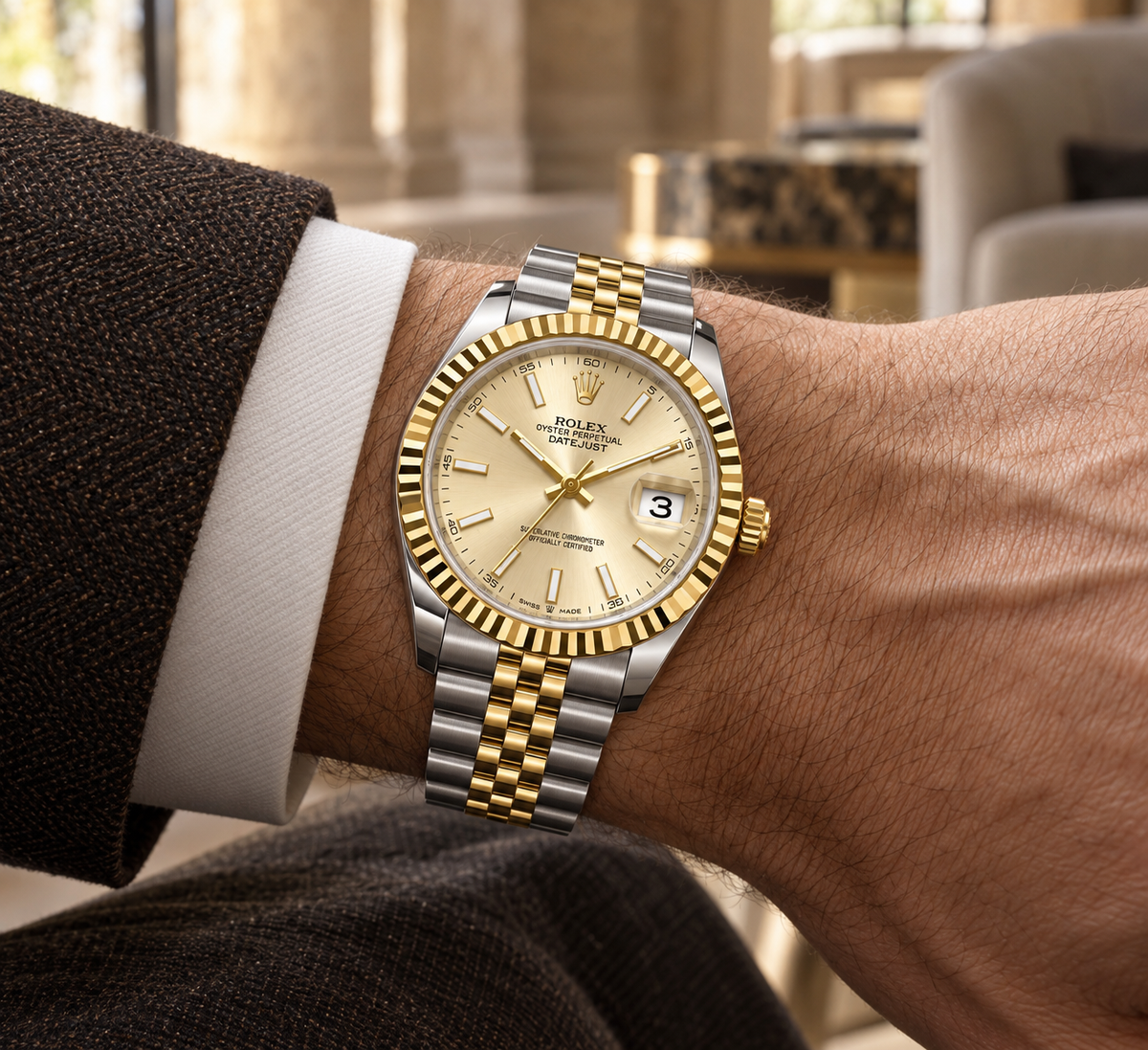 Rolex Datejust 41mm men's watch on wrist view Lebanon - ChronoVault