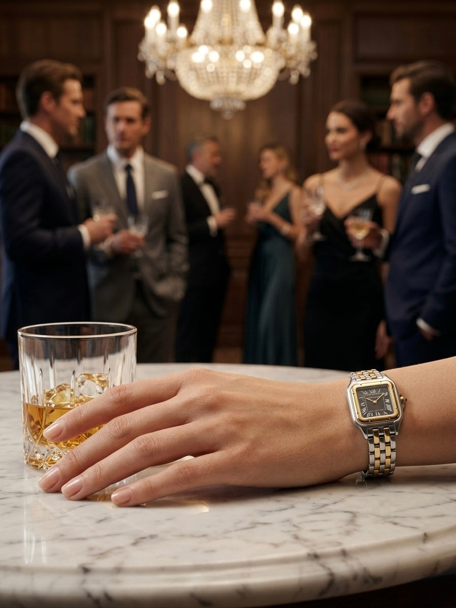 Panthère de Cartier – Gold & Steel with Black Sunray Dial