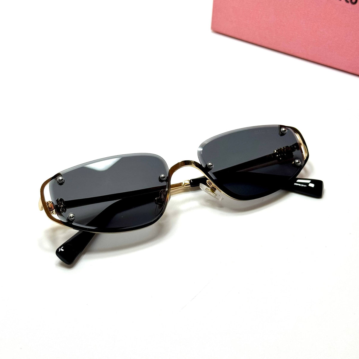 Miu Miu Rimless Rectangular SMU 04ZS – Black women's sunglasses Lebanon - ChronoVault - view 2