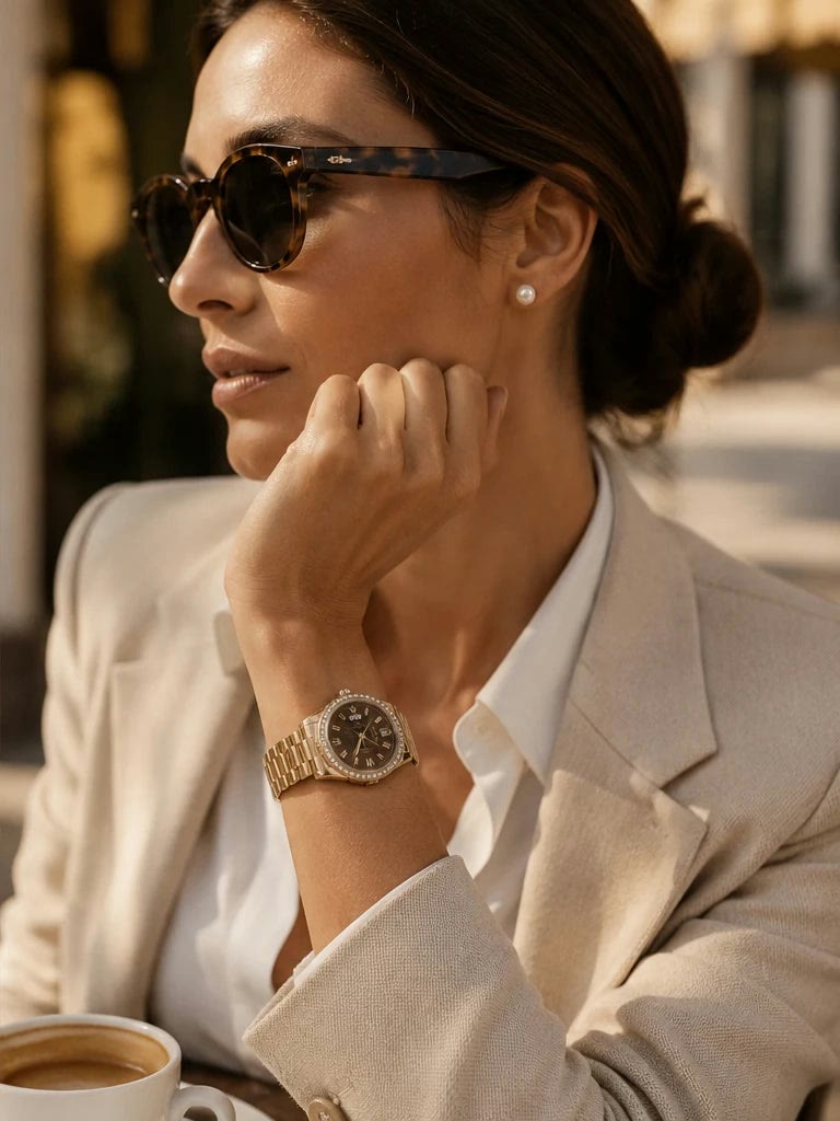 Rolex Day-Date Gold Chocolate on wrist Lebanon