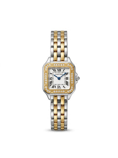 Panthère de Cartier – Gold & Steel with Diamond Bezel and White Sunray Dial