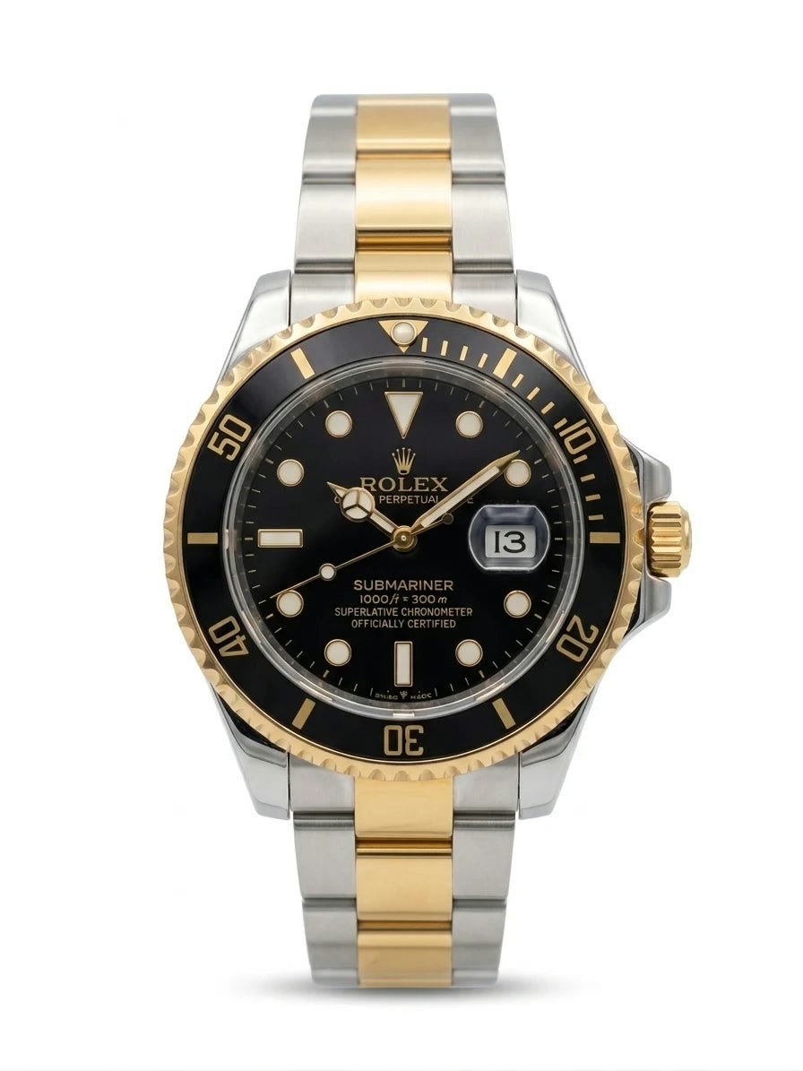 Rolex Submariner Two-Tone Black Gold Men's Watch Lebanon