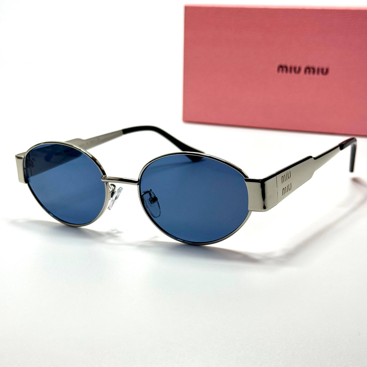 Miu Miu Oval MU 54YS – Silver Blue women's sunglasses Lebanon - ChronoVault