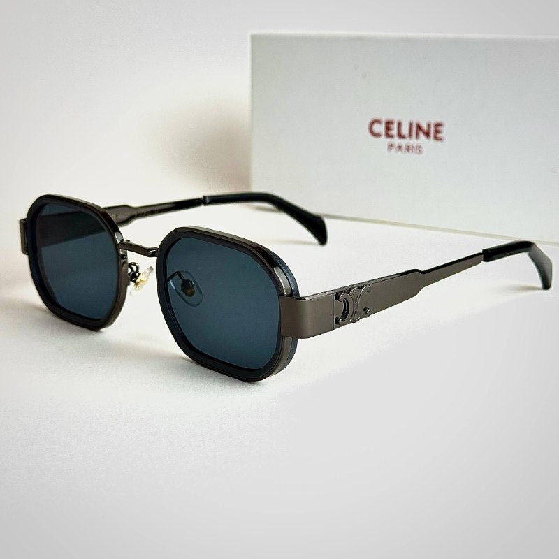 Celine Triomphe CL4027U – Gunmetal Black Blue