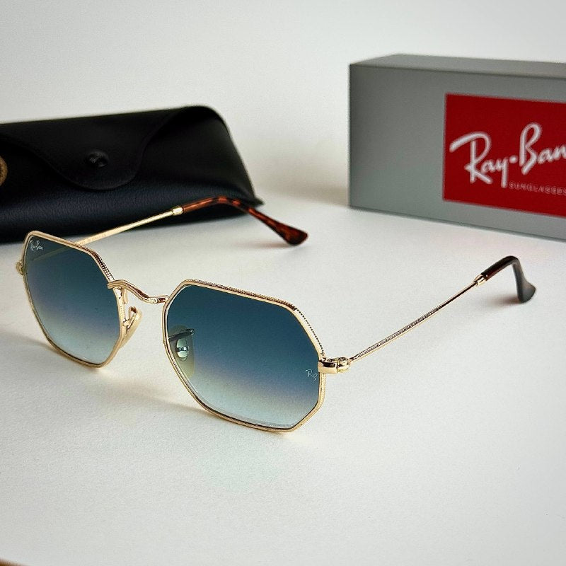 Ray-Ban Octagonal RB3548N – Gold Blue Gradient