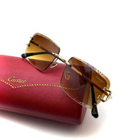 Cartier CT0425S Rimless Gold Havana Gradient Sunglasses Lebanon – ChronoVault