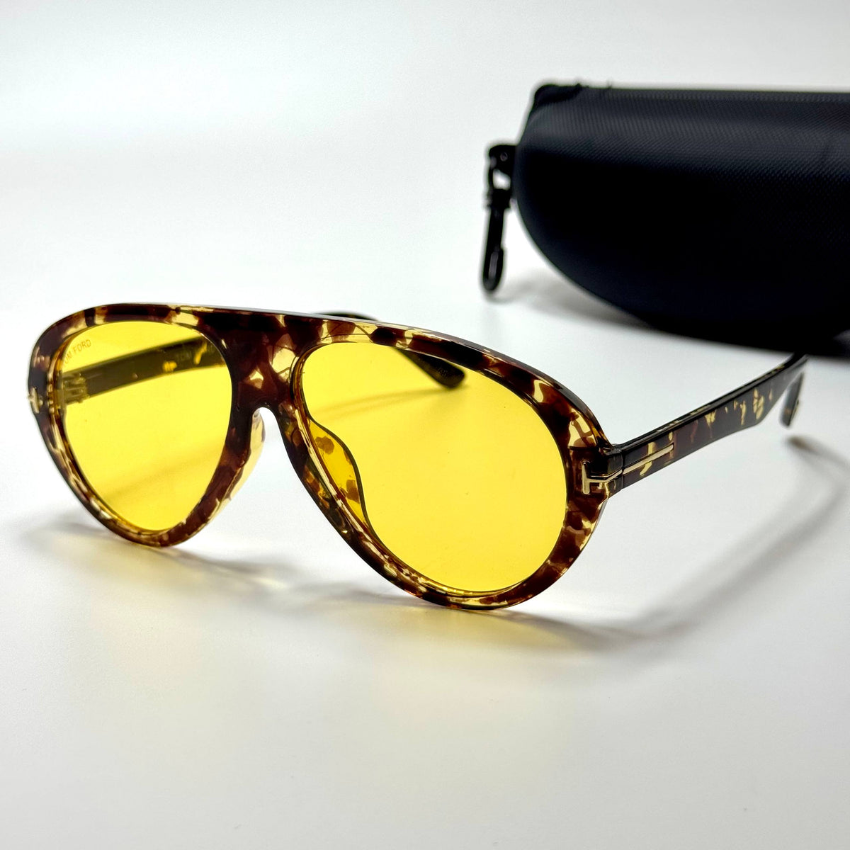 Tom Ford Aviator TF9149 Tortoise Yellow unisex sunglasses Lebanon - tortoise frame, yellow lenses - ChronoVault
