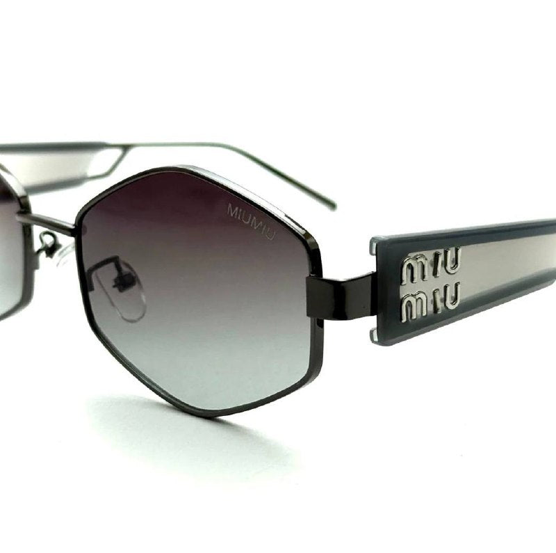 Miu Miu - Grey Gradient Hex Sunglasses
