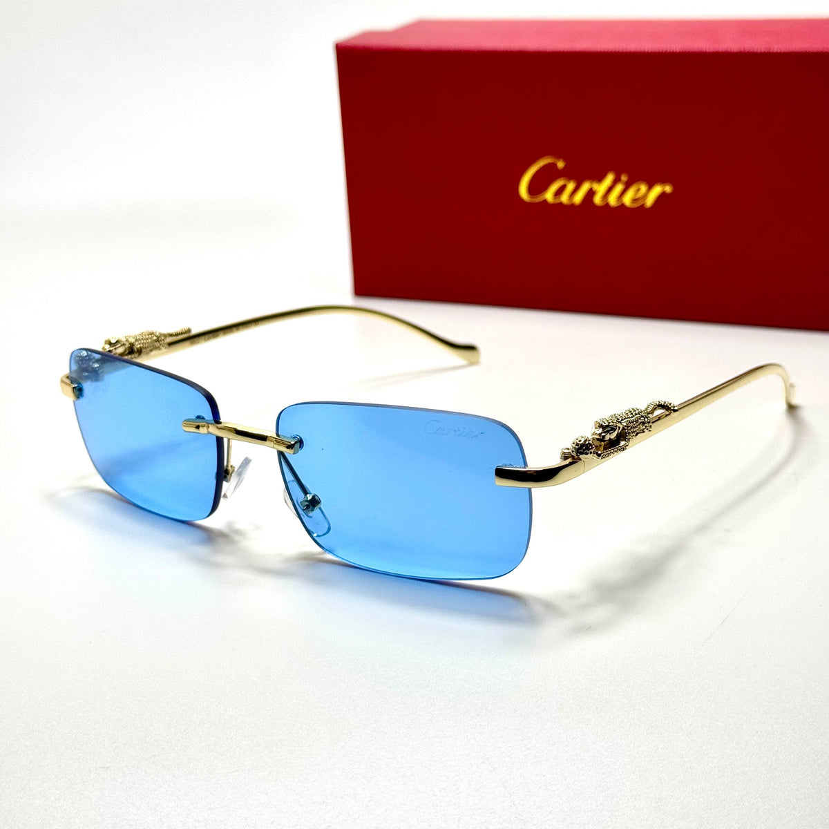 Cartier Panthère Rimless CT0439S Gold Blue unisex sunglasses Lebanon - ChronoVault