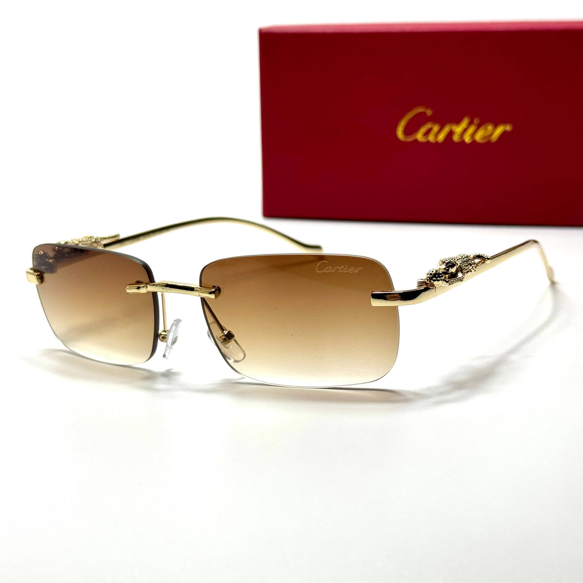 Cartier Rimless CT0432S Gold Brown unisex sunglasses Lebanon - ChronoVault