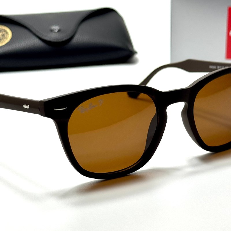Ray-Ban Round Wayfarer RB4451 Black Brown unisex sunglasses Lebanon - deep brown-black frame, amber lenses - ChronoVault - view 2