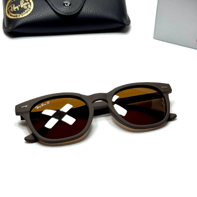 Ray-Ban Round Wayfarer RB4451 Black Brown unisex sunglasses Lebanon - deep brown-black frame, amber lenses - ChronoVault - view 3