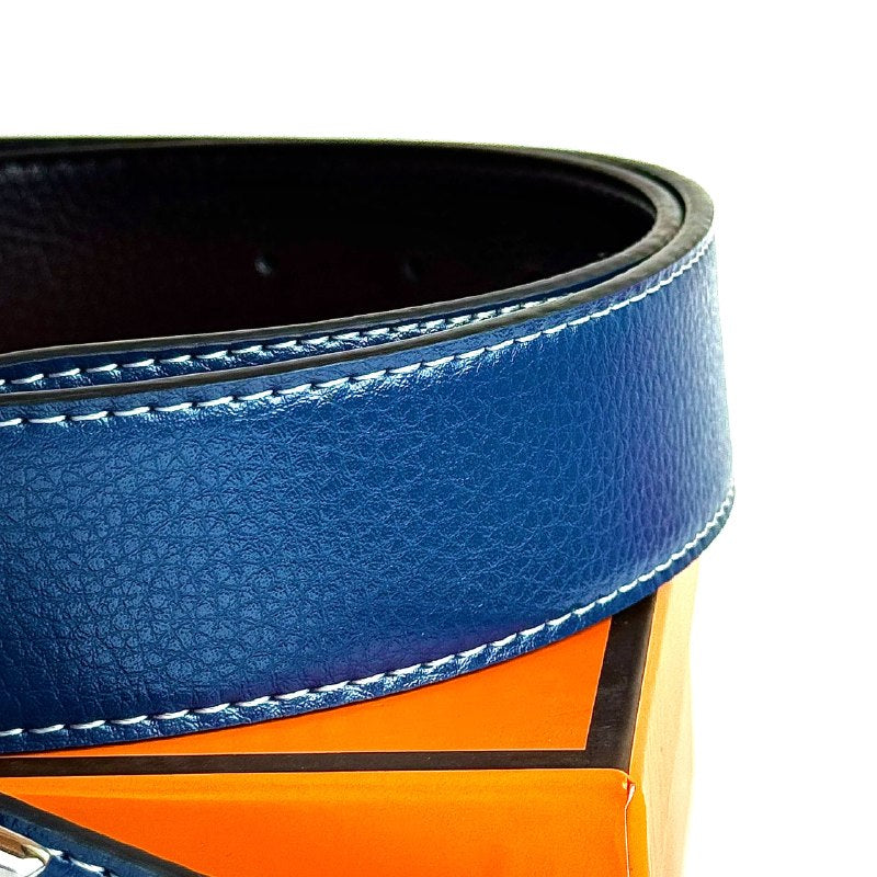 Hermès H Constance Belt – Navy Blue / Silver Lebanon - ChronoVault