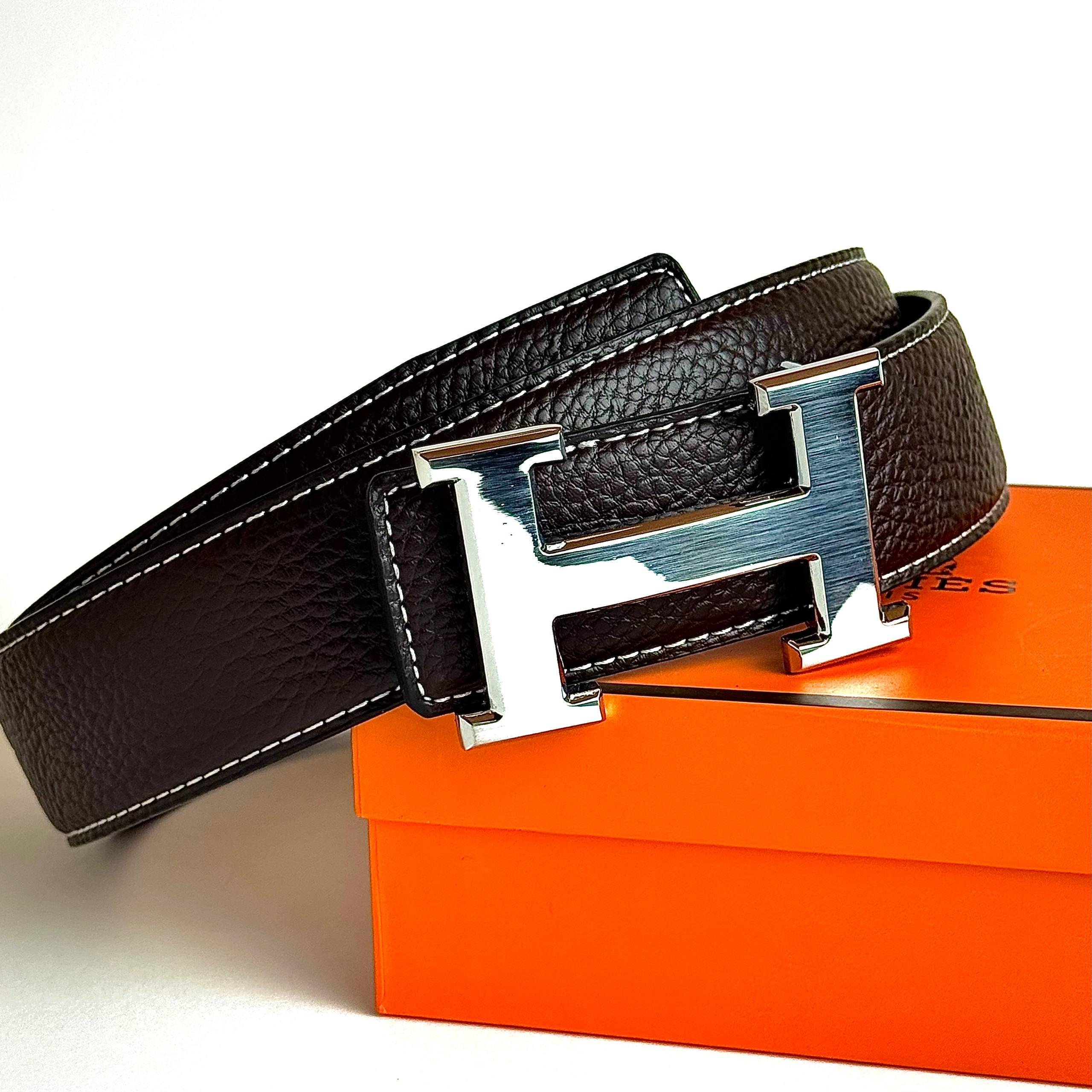 Hermès H Buckle Belt – Dark Brown / Silver Lebanon - ChronoVault