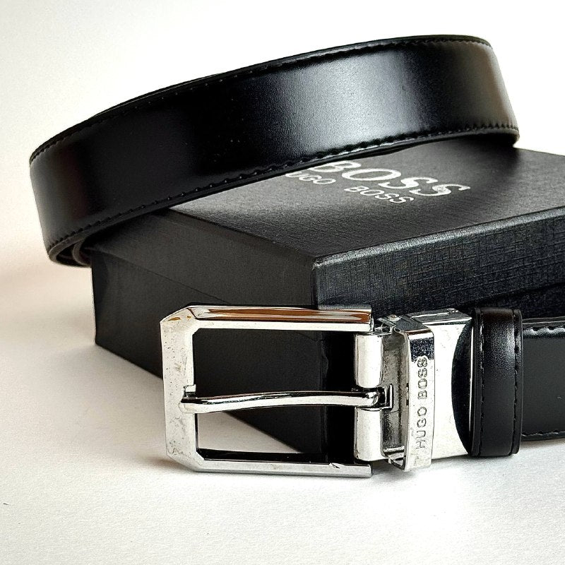 Hugo Boss Reversible Belt – Silver Dark Brown Lebanon - ChronoVault