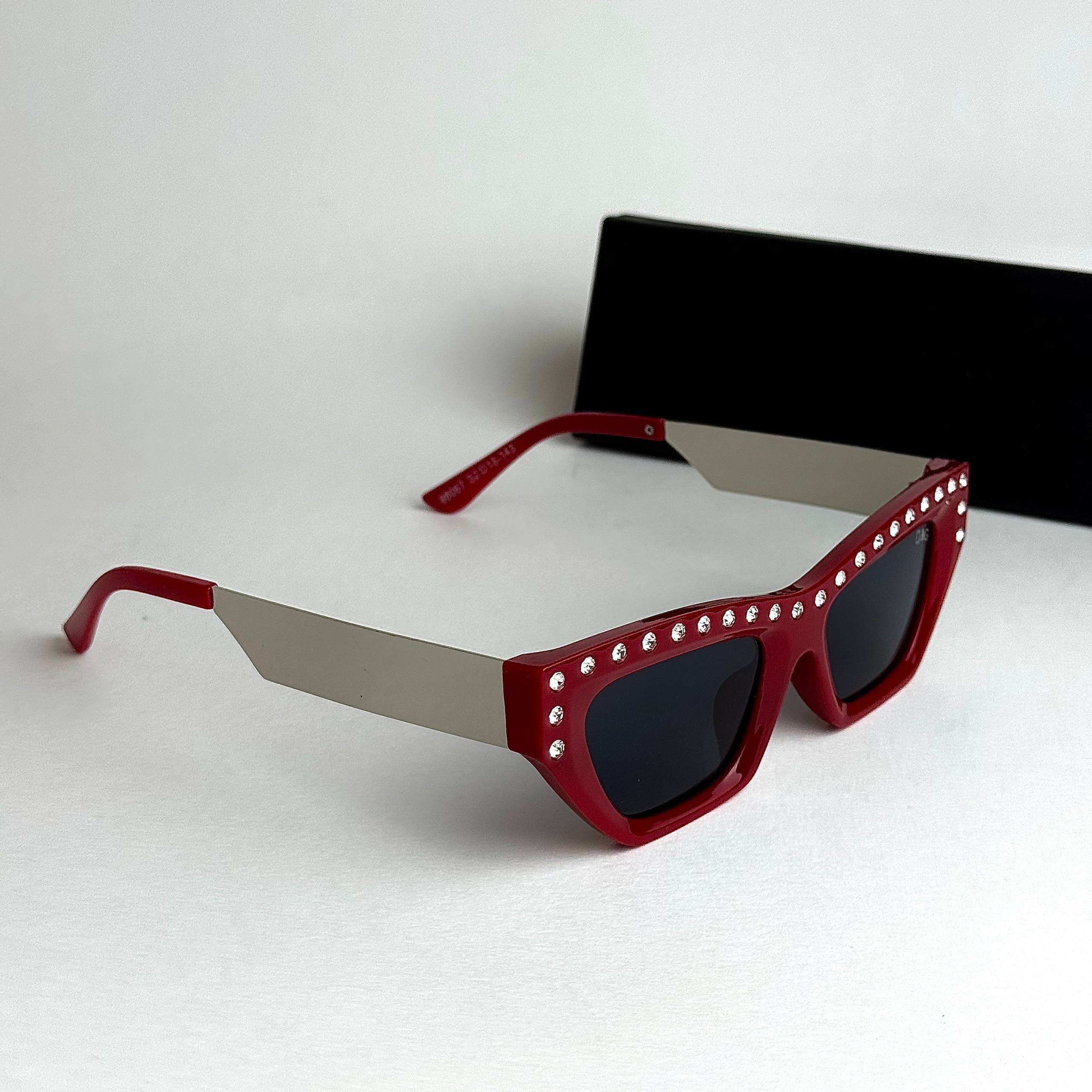 Dolce & Gabbana DG Crystal Red Black Sunglasses Lebanon - ChronoVault