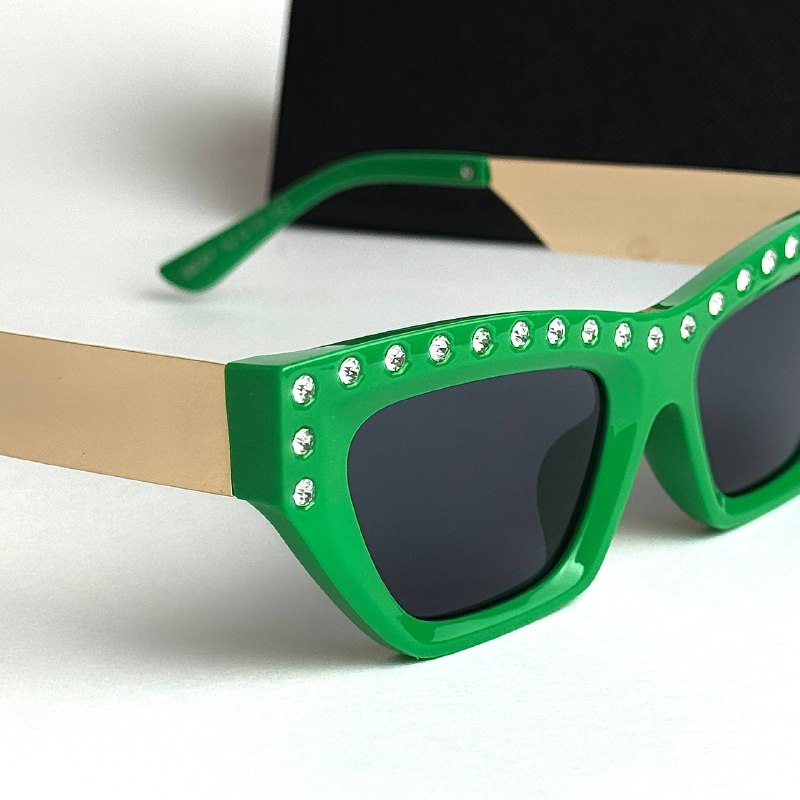 Dolce & Gabbana DG Crystal Green Gold Sunglasses Lifestyle Lebanon - ChronoVault