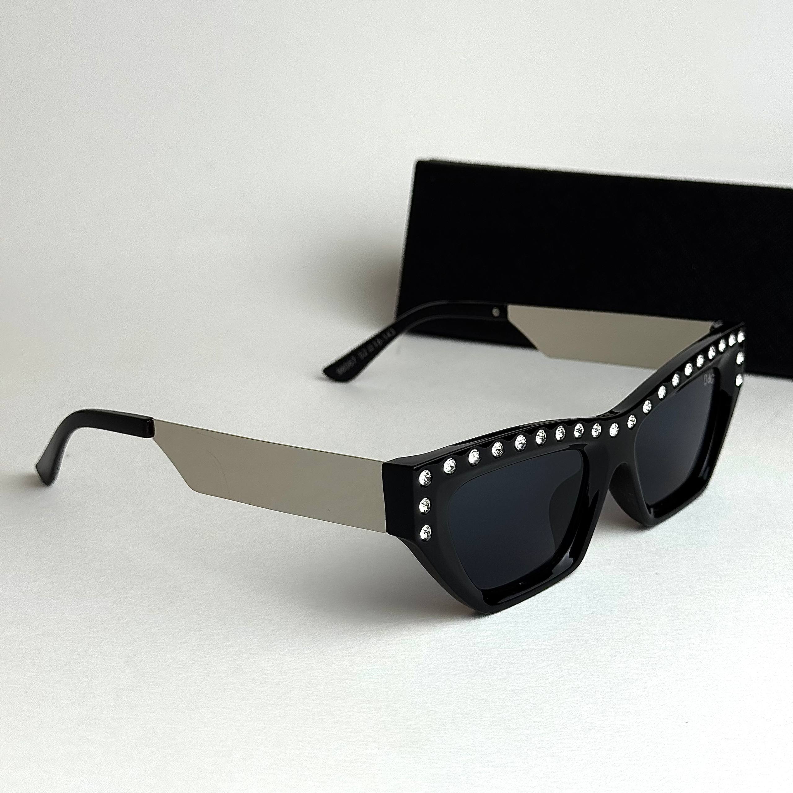 Dolce & Gabbana DG Crystal Silver Black Sunglasses Lebanon - ChronoVault