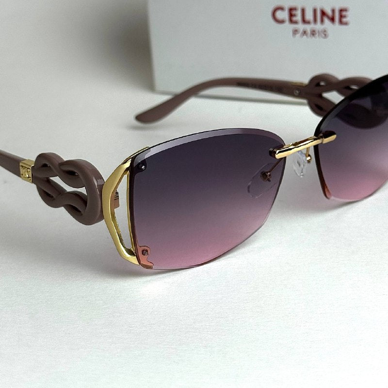 Celine Knot Shield – Chocolate Pink Gradient