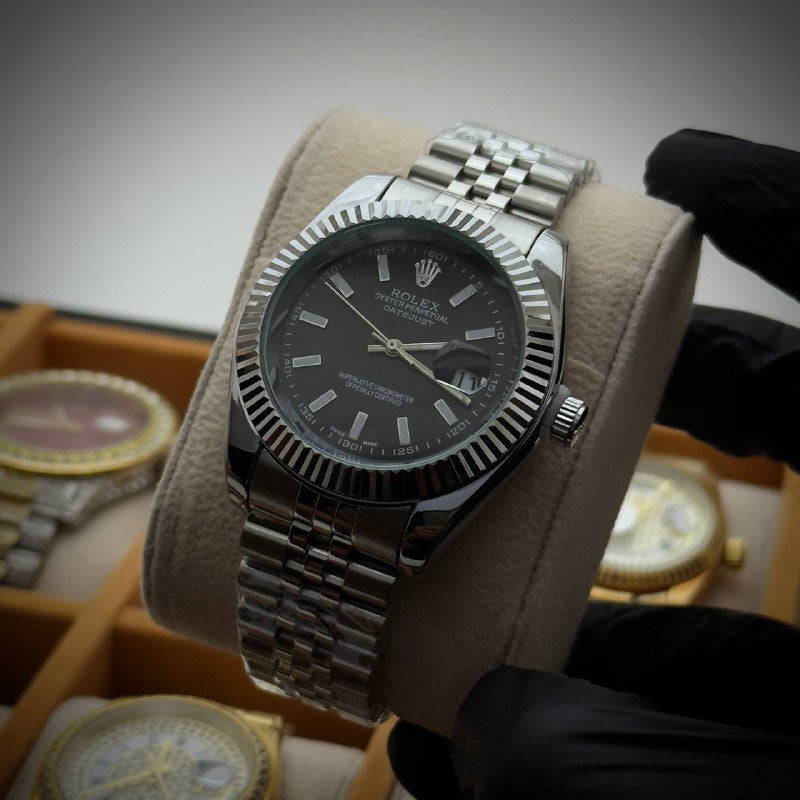 Rolex Datejust – Silver Black (Men)