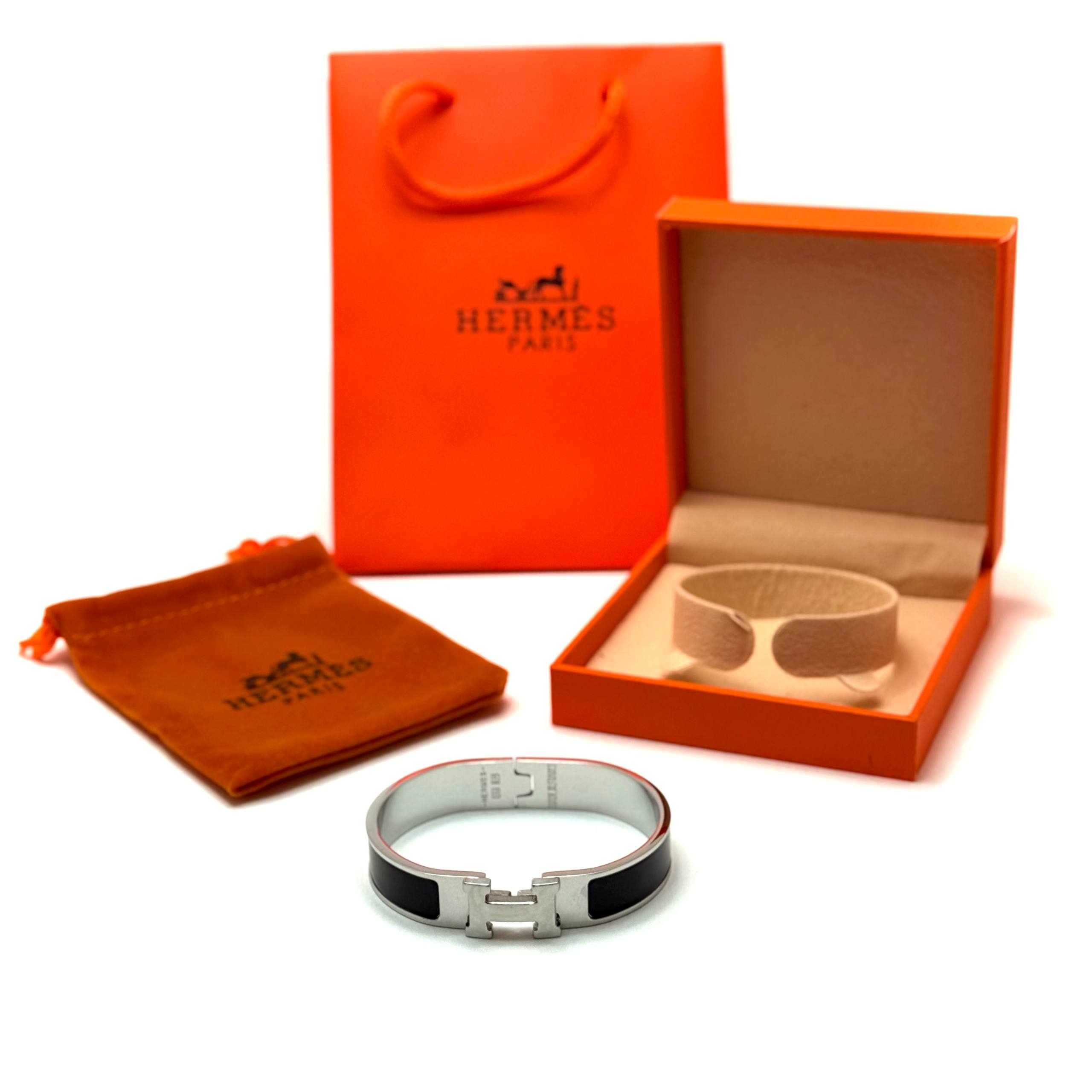 Hermès Clic H — Silver Black