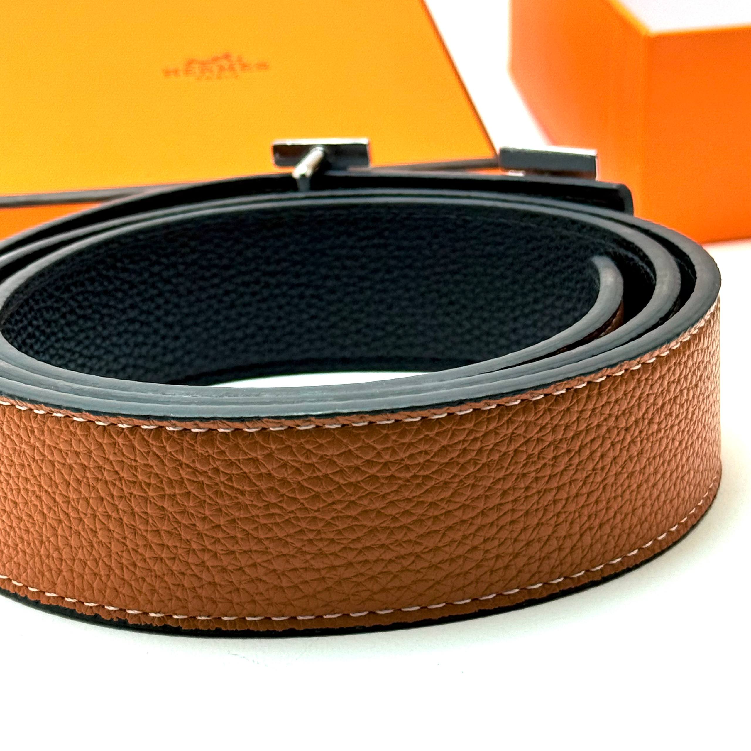 Hermès Constance Belt - Silver Brown