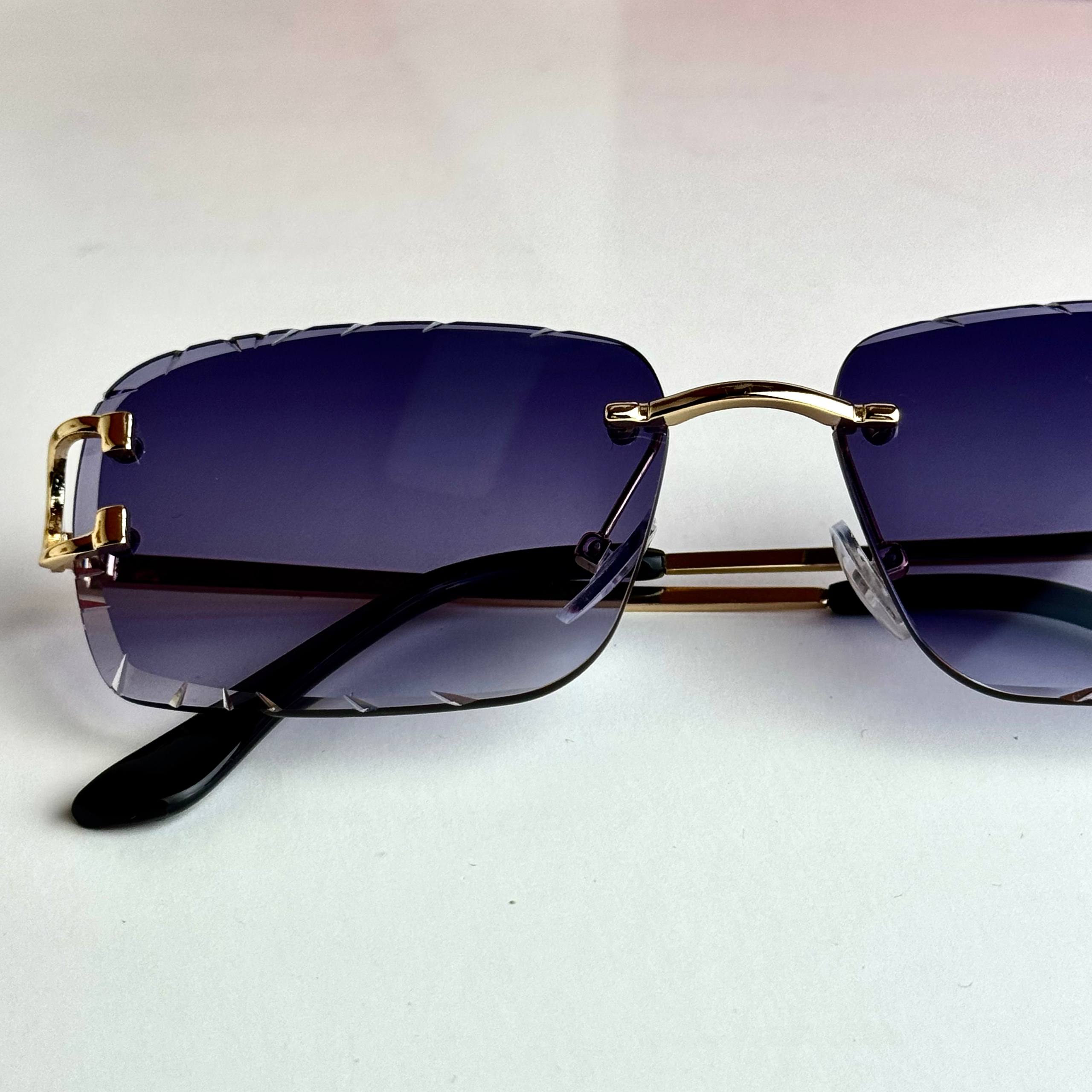 Cartier Rimless CT0528S Gold Purple Gradient Sunglasses Side View Lebanon - ChronoVault