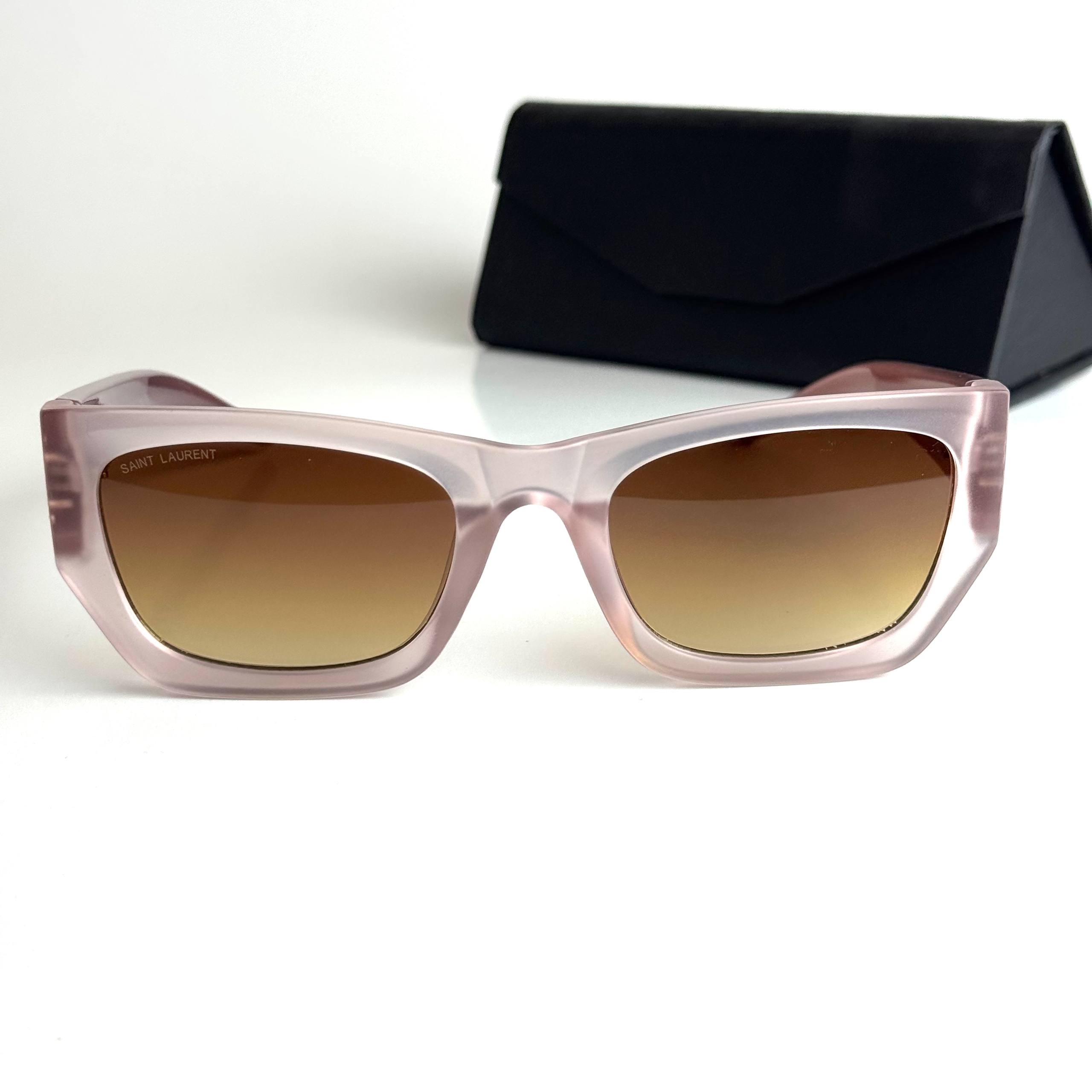 Saint Laurent SL M94 Crystal Pink Brown Sunglasses Side View Lebanon - ChronoVault