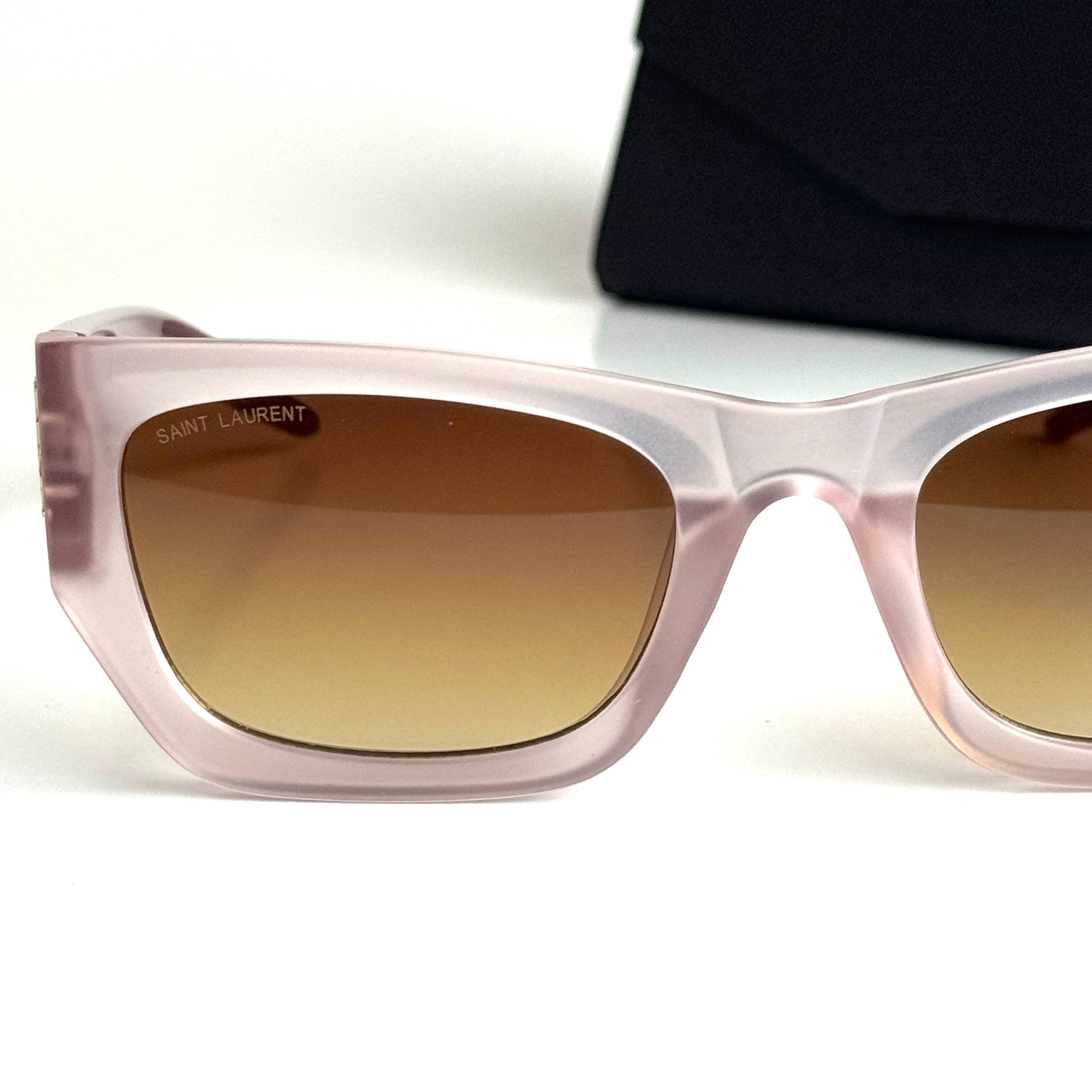 Saint Laurent SL M94 Crystal Pink Brown Sunglasses Lifestyle Lebanon - ChronoVault