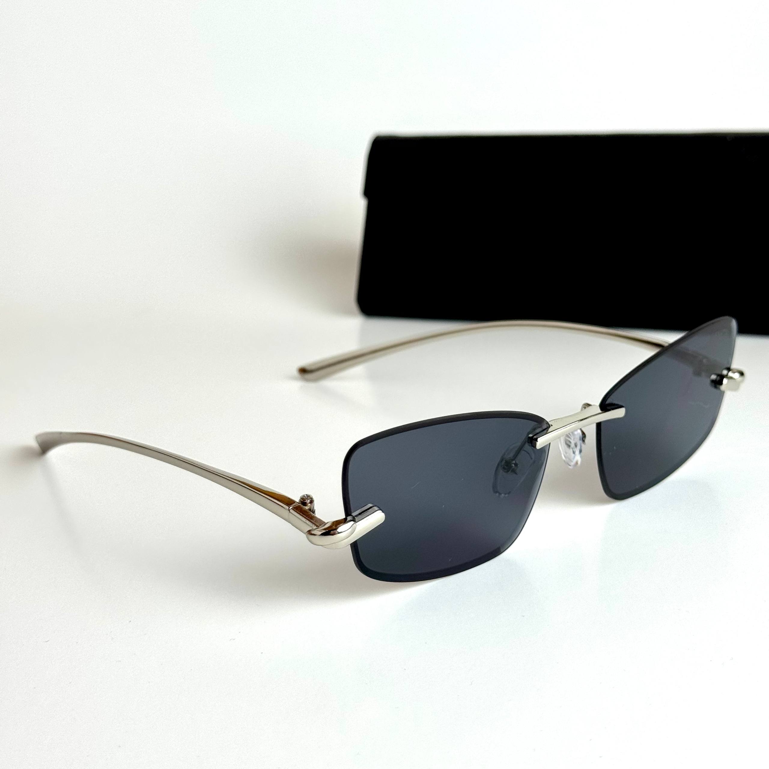 Bottega Veneta Rimless Silver Black Sunglasses Lebanon - ChronoVault