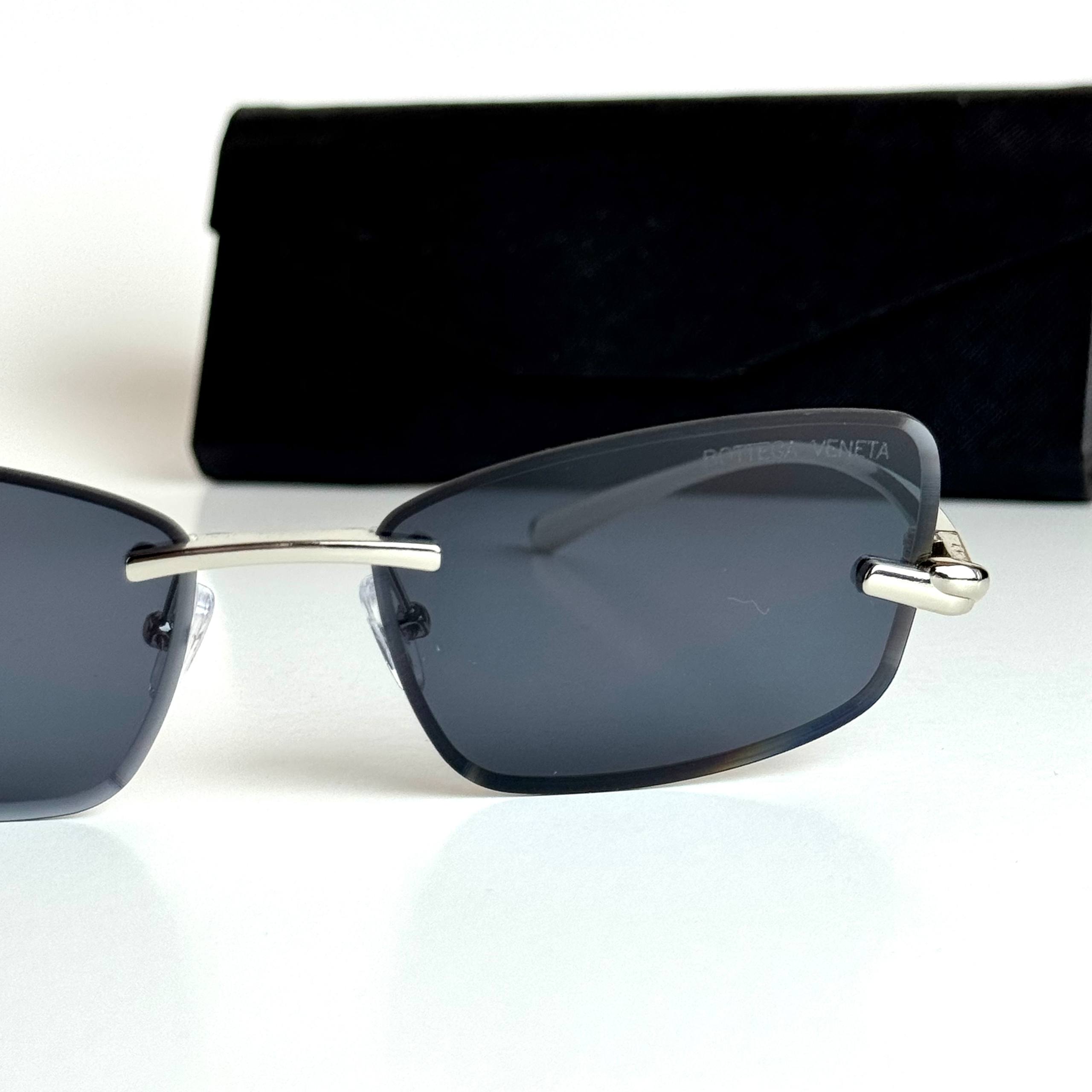 Bottega Veneta Rimless Silver Black Sunglasses Lifestyle Lebanon - ChronoVault