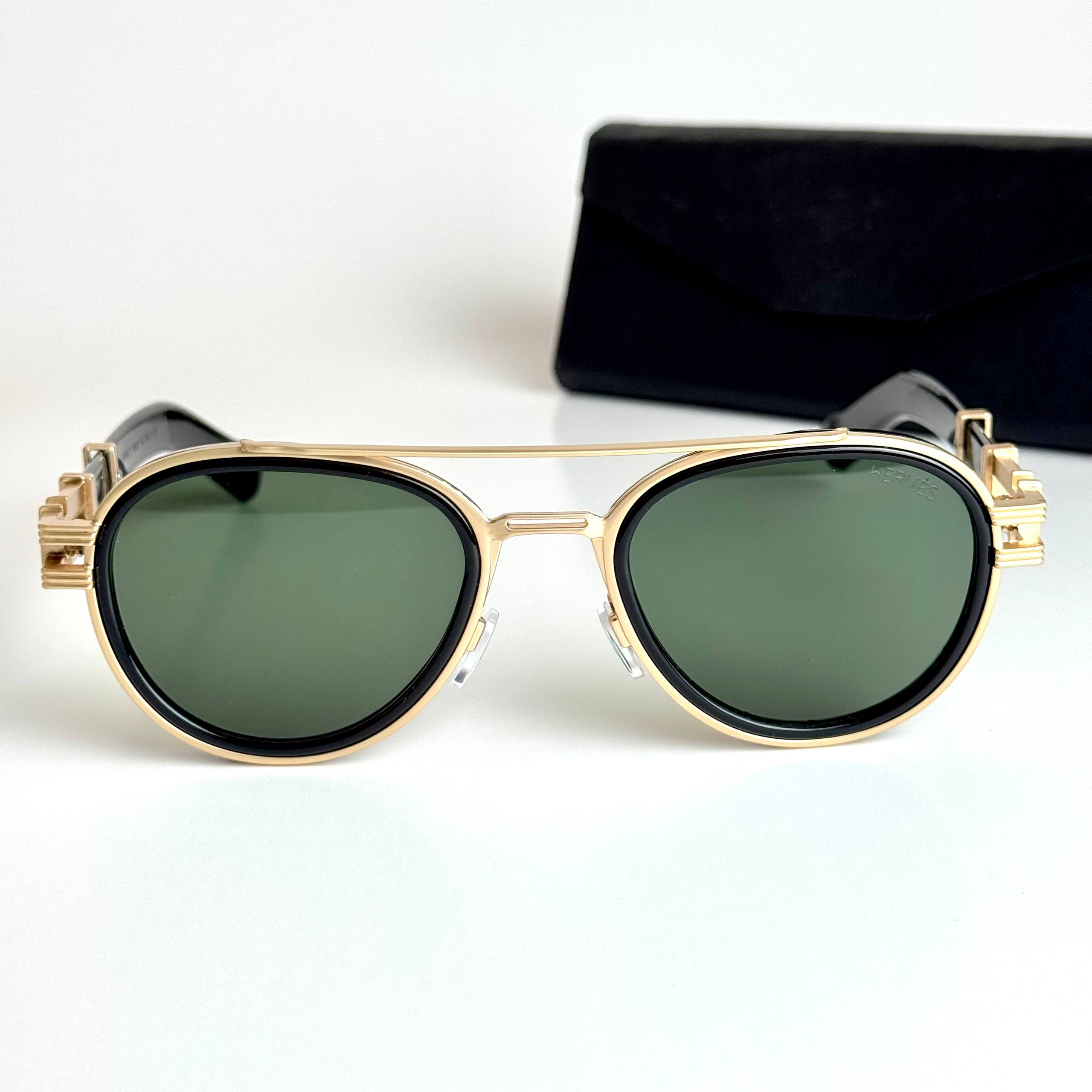 Hermès Round H08S – Gold Green