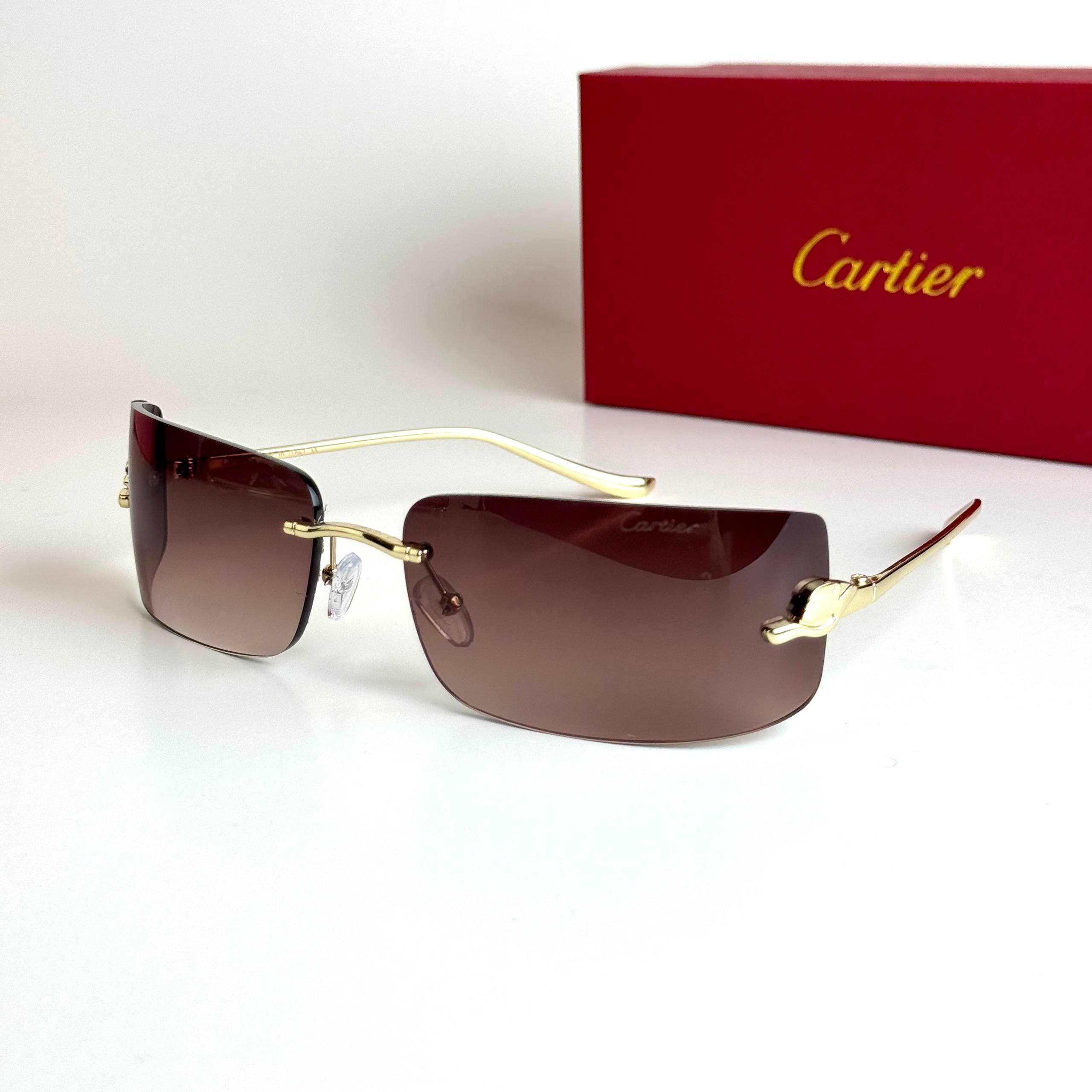 Cartier Mask CT0463S Gold Brown Sunglasses Lebanon - ChronoVault