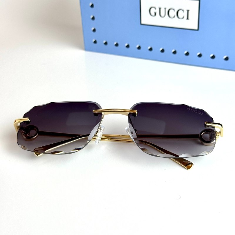 Gucci Rimless GG1834S Gold Black Sunglasses Side View Lebanon - ChronoVault