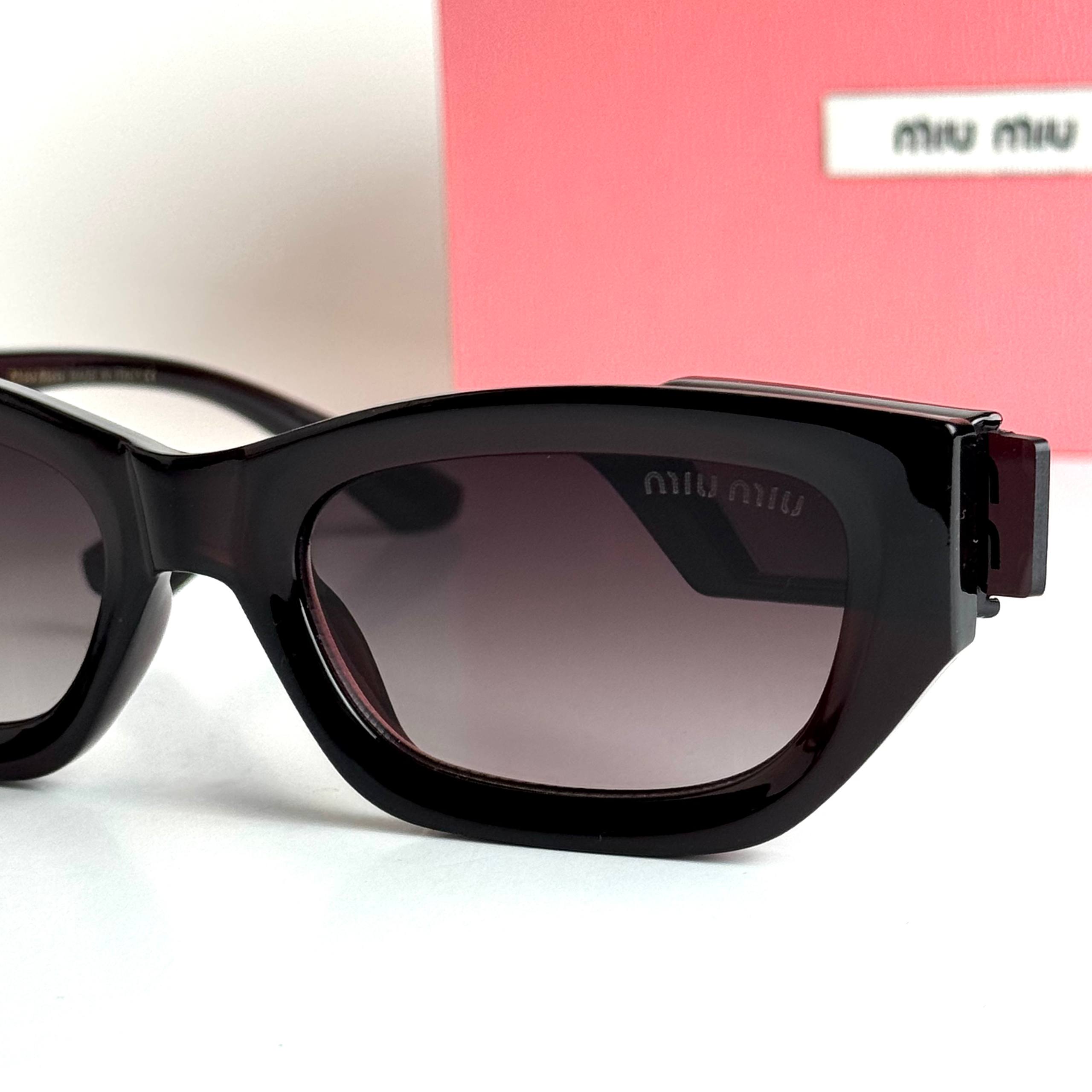 Miu Miu Rectangular SMU15Z Black Grey Sunglasses Lifestyle Lebanon - ChronoVault
