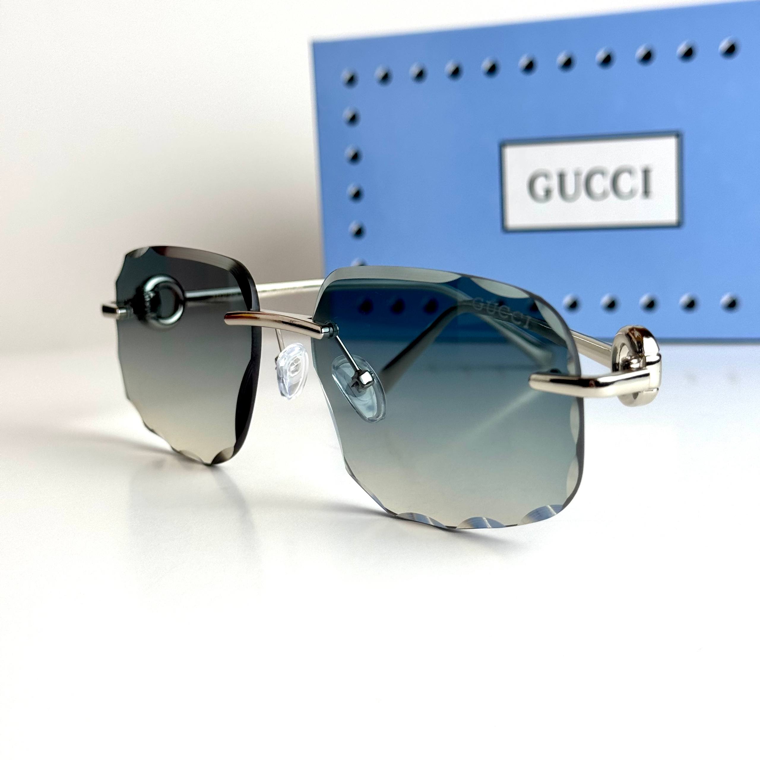 Gucci Rimless GG5128 Silver Green Sunglasses Lifestyle Lebanon - ChronoVault